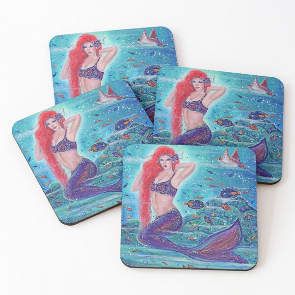 Item preview, Aleanna Mermaid with tropical fish by Renee Lavoie designed and sold by Renee Lavoie.