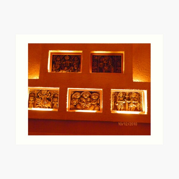 Durga Puja Pandal Salt Lake, CJ Block Art Print
