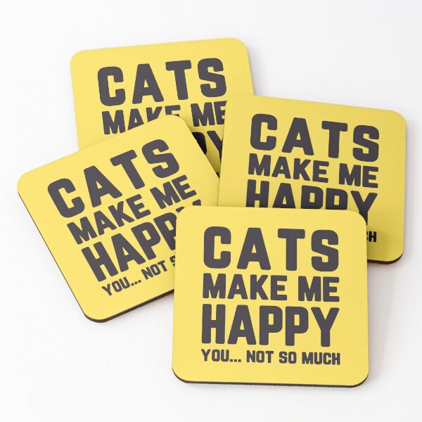 Item preview, Cats Make Me Happy Funny Quote designed and sold by quarantine81.