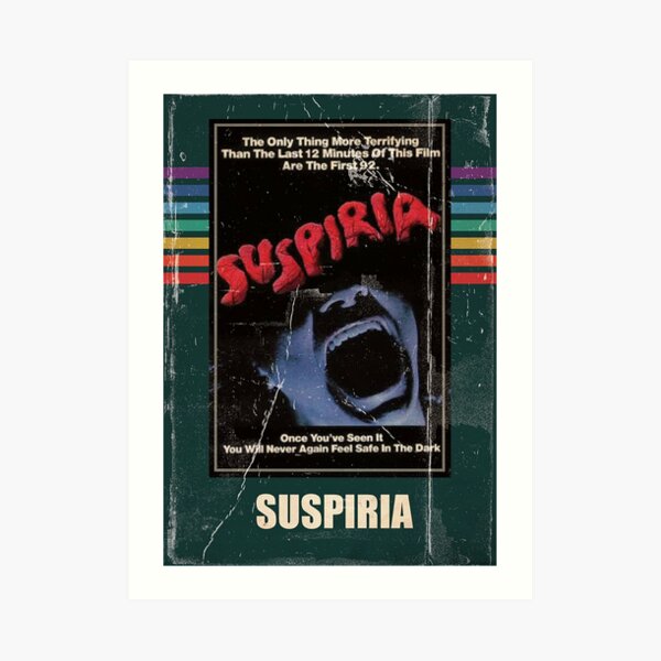 Suspiria 1977 Horror Movie VHS Style Poster Art Print