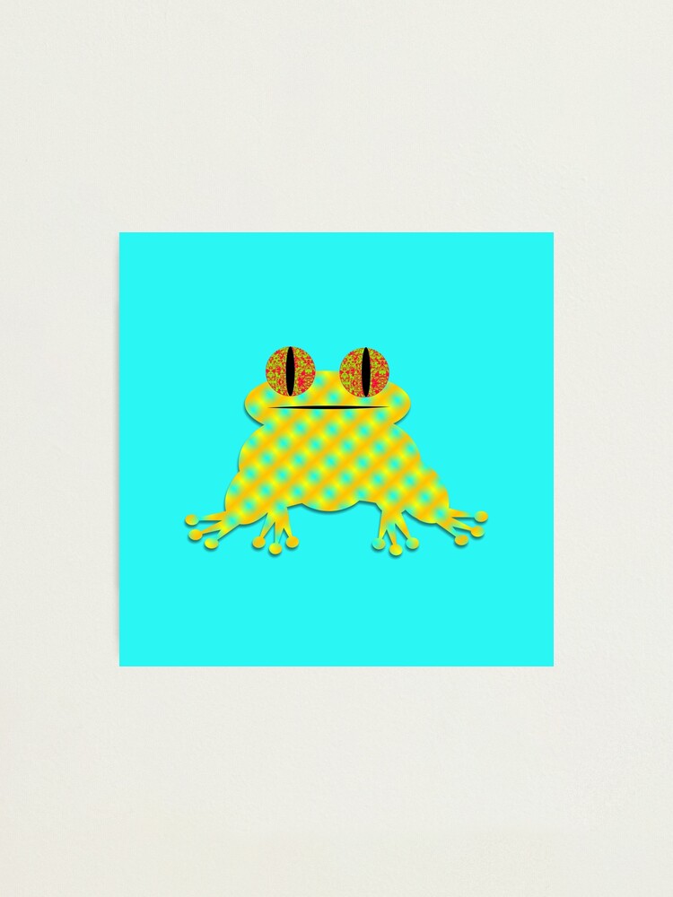 Cute Frog Drawing Photographic Print By Almdrs Redbubble