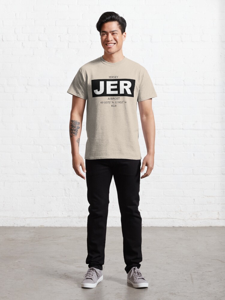 Thumbnail 3 of 7, Classic T-Shirt, Jersey Airport JER designed and sold by AvGeekCentral.