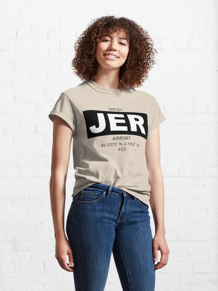 Thumbnail 4 of 7, Classic T-Shirt, Jersey Airport JER designed and sold by AvGeekCentral.