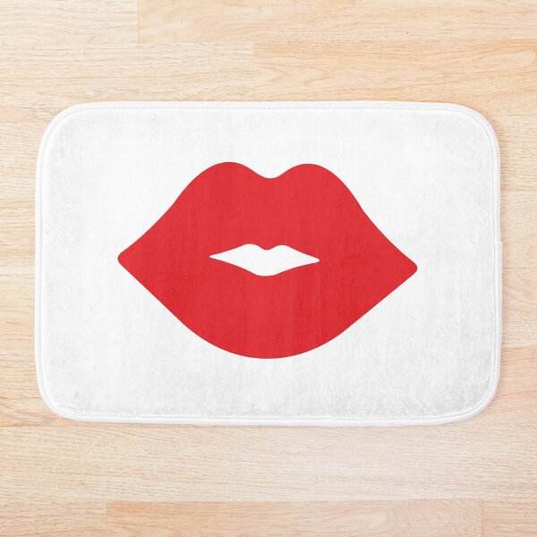 Red Lips Bath Mat