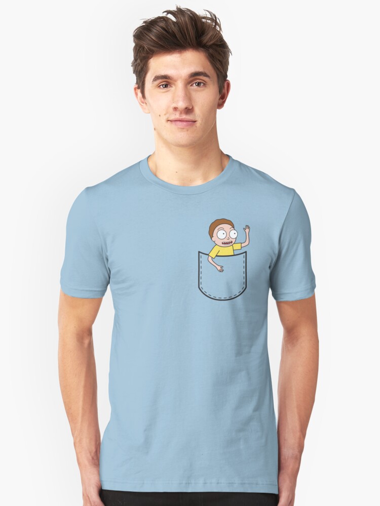 Alternate view of Rick & Morty Pocket Morty Slim Fit T-Shirt