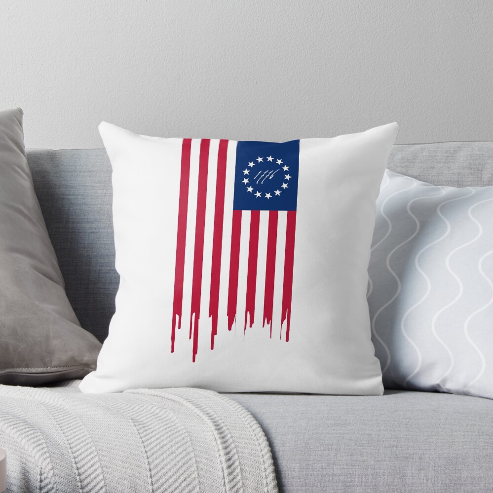 BETSY ROSS US FLAG 1776 Throw Pillow