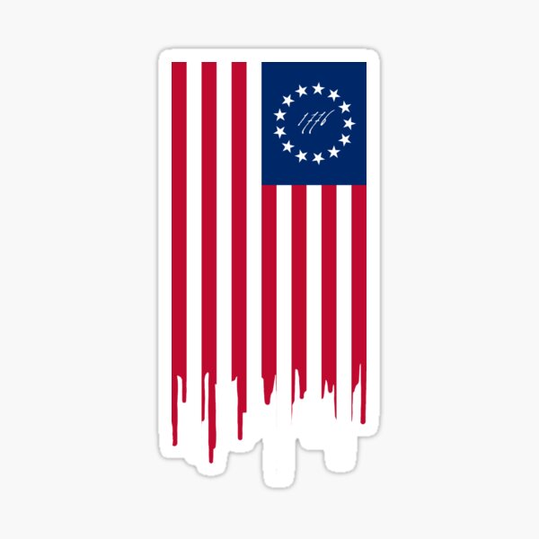 BETSY ROSS US FLAG 1776 Sticker