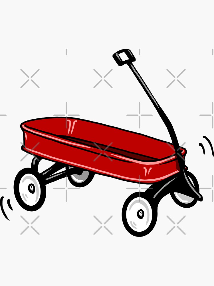 "Retro Toy Wagon" Sticker for Sale by yeomanscarart Redbubble