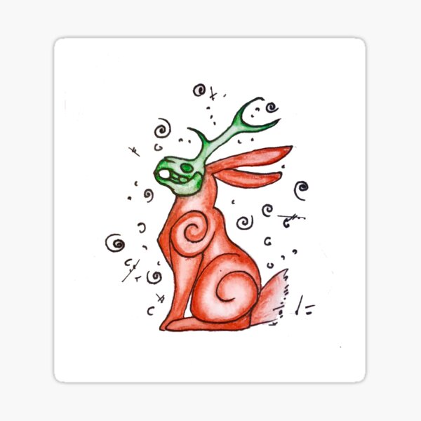 THE JACKALOPE OF DOOM Sticker