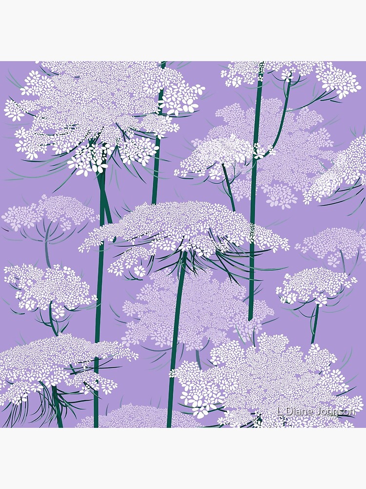 Romantic Queen Annes Lace Pattern | Violet by LDianeJohnson