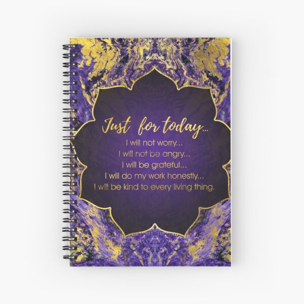 Reiki Principles - Reiki Precepts Spiral Notebook