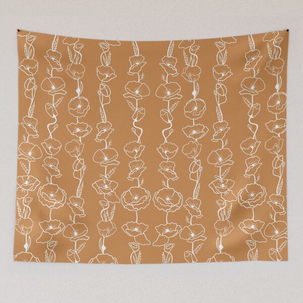 Item preview, mustard poppies designed and sold by freeinthelines.