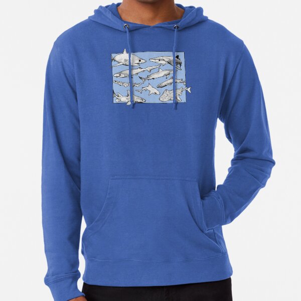 Collection of Atlantic Ocean Sharks Lightweight Hoodie