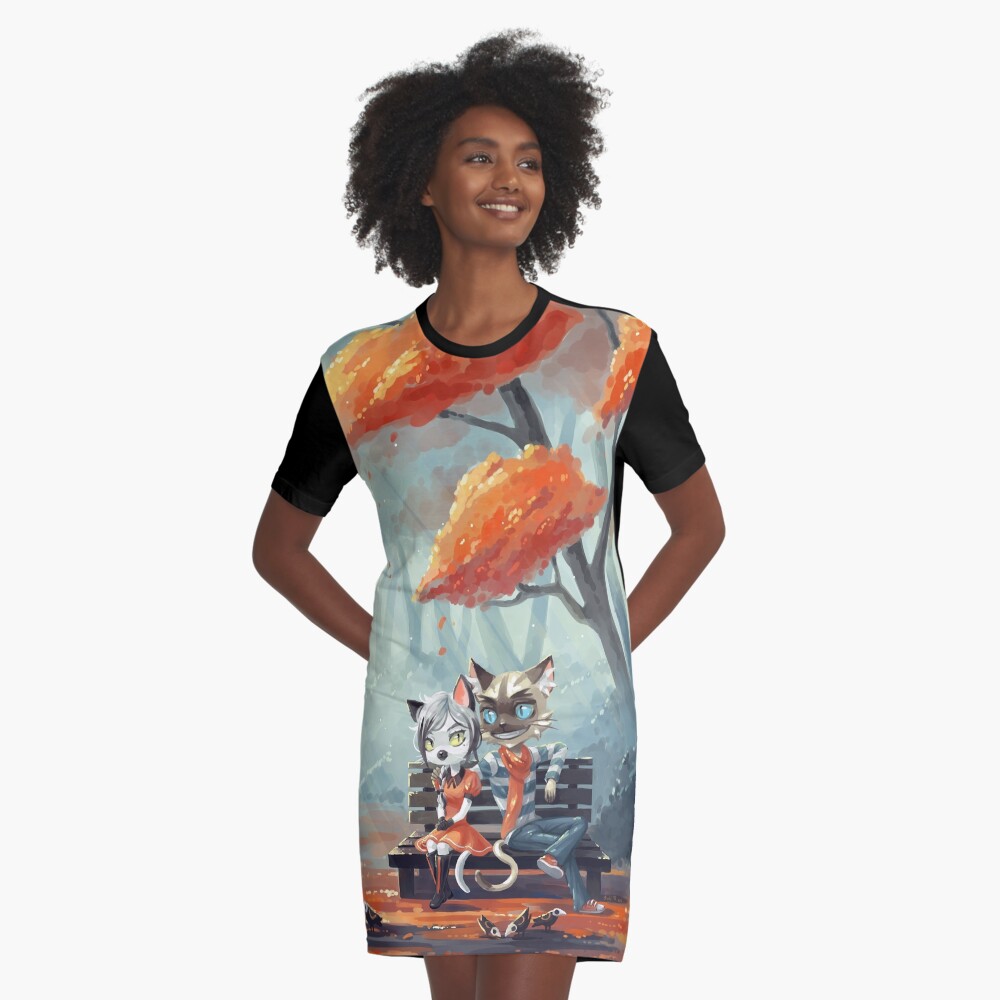 Item preview, Graphic T-Shirt Dress designed and sold by freeminds.