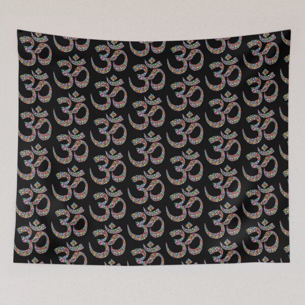 Item preview, Sacred Om Ohm symbol dot art designed and sold by mandalaole.