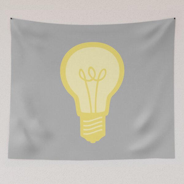 Item preview, Yellow and Grey Light Bulb designed and sold by XOOXOO.