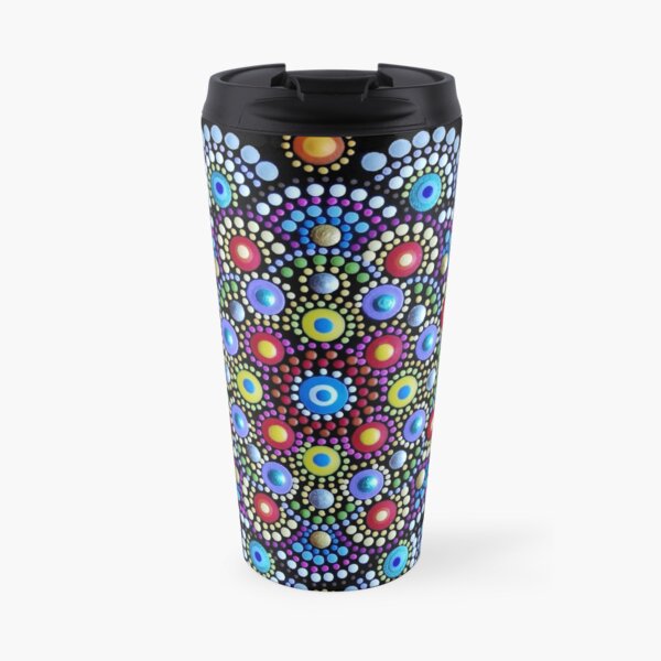 Mandala Dot Art by Mandalaole Travel Mug