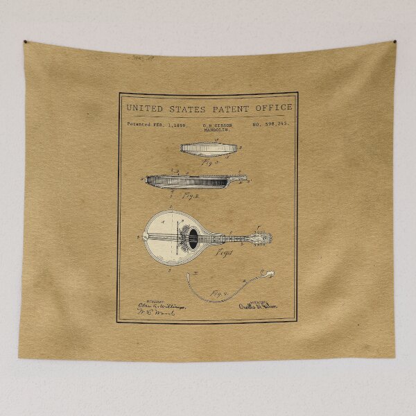 Item preview, United States Office Patent - Mandolin O.H. Gibson  designed and sold by Quentin1984.