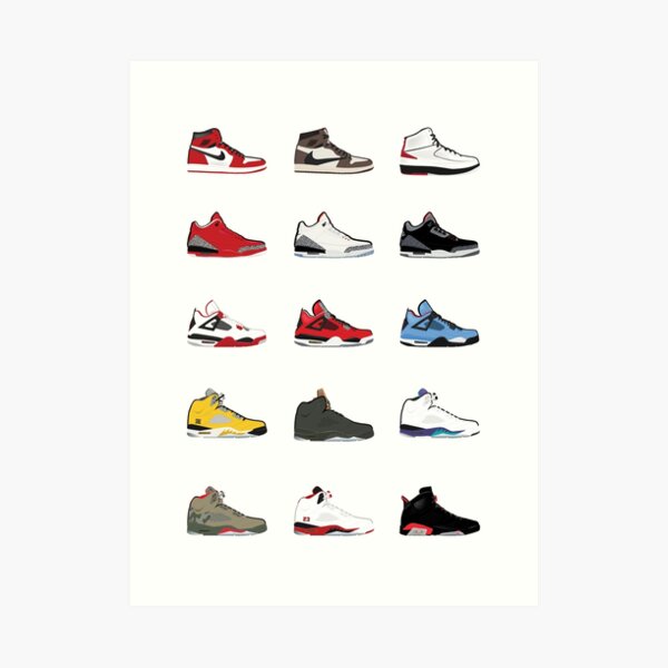Jordan Retro Collection Art Print