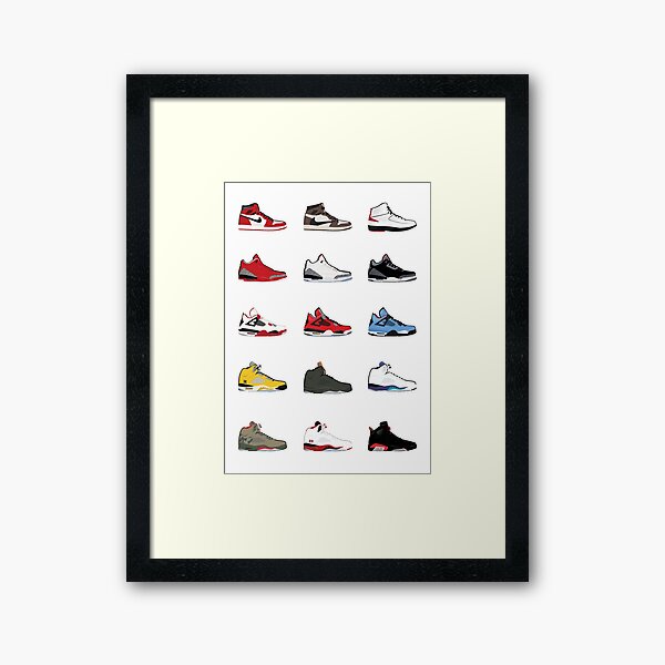 Jordan Retro Collection Framed Art Print