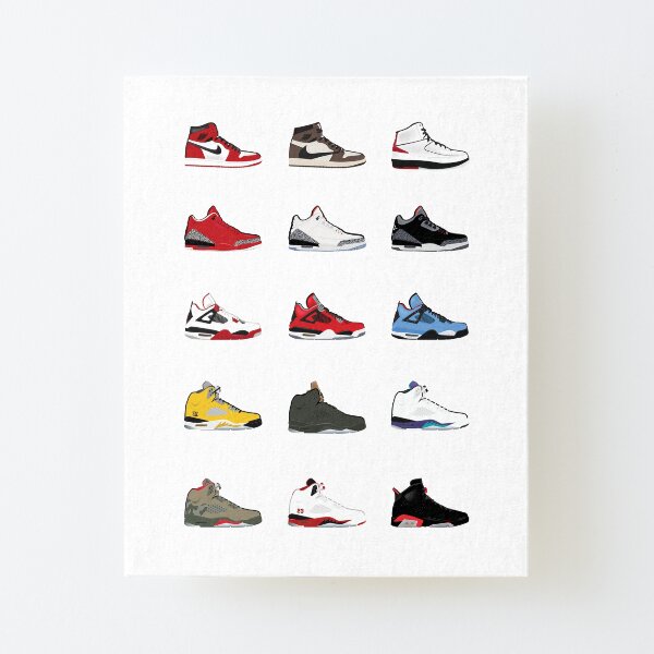 Jordan Retro Collection Impression montée sur toile