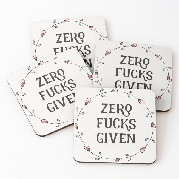 Item preview, Zero Fucks Given Floral Embroidery Hoop designed and sold by critterandposie.