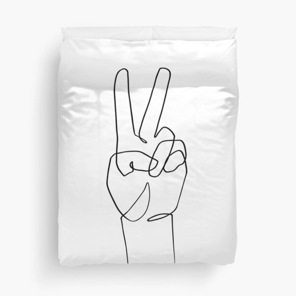 Item preview, Peace Sign Hand - One Line Art designed and sold by TheRedFinch.