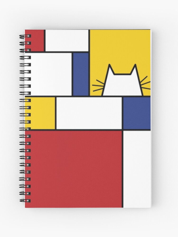 Piet Mondrian Art Cat Geometric Simple Polychromatic Design