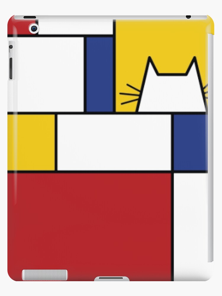 Coque Et Skin Adhesive Ipad Piet Mondrian Art Cat Geometrique Simple Polychromatique Design Par Mediashop007 Redbubble