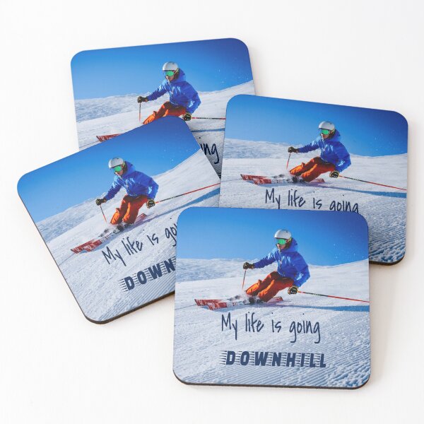 Item preview, Downhill Skiing Funny Motivational Snow Ski designed and sold by mwagie.