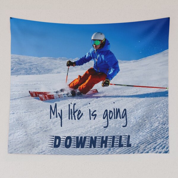 Item preview, Downhill Skiing Funny Motivational Snow Ski designed and sold by mwagie.