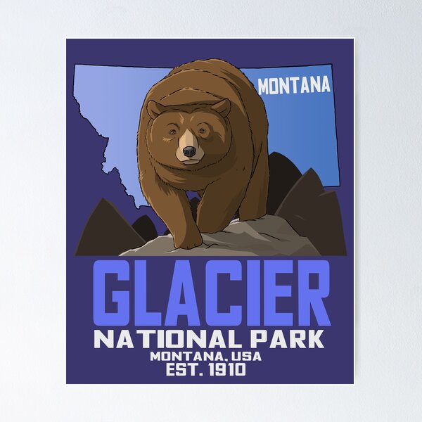 Artikelvorschau, Gletscher Nationalpark Bär entworfen und verkauft von Nosek1ng.