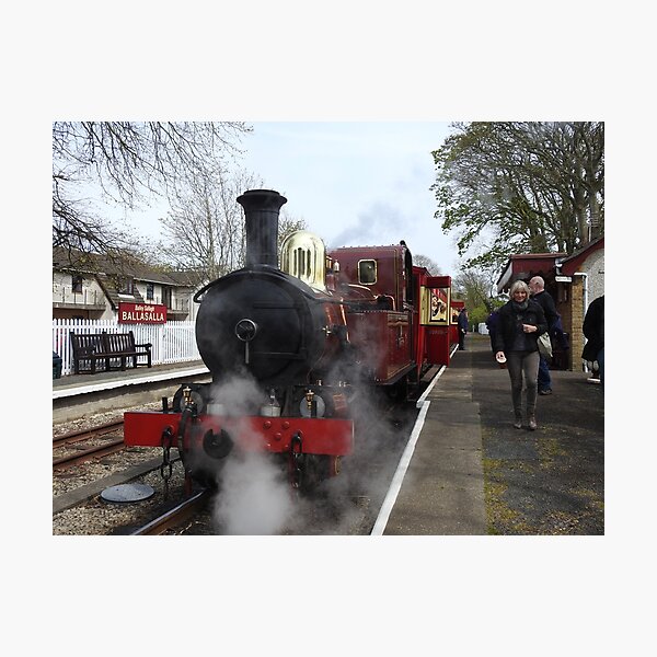 Item preview, Ballasalla Station in Isle of Man with Steam Train Engine designed and sold by tribbledesign.