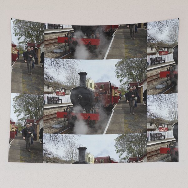 Item preview, Ballasalla Station in Isle of Man with Steam Train Engine designed and sold by tribbledesign.