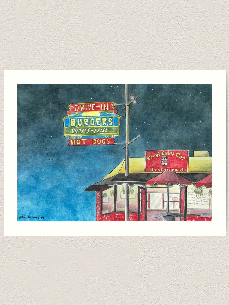 Alternate view of "Tony's Cable Car" Art Print
