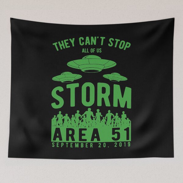 Item preview, Storm Area 51 - They Can't Stop All Of Us - UFO Design designed and sold by JakeRhodes.