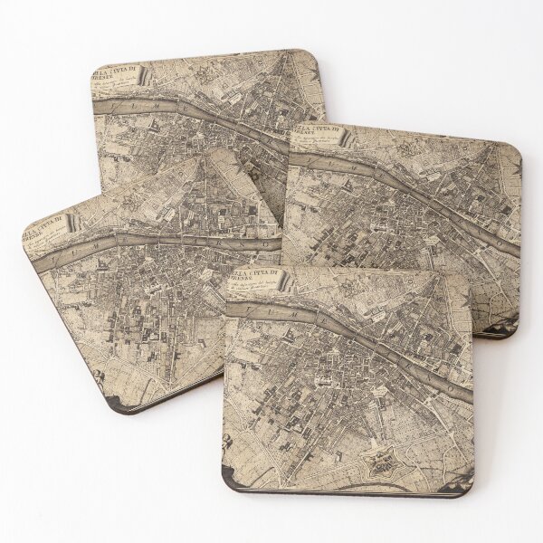 Item preview, Vintage map of Florence, Italy (Giuseppe Poggiali, 1784) designed and sold by Vintagenaut.