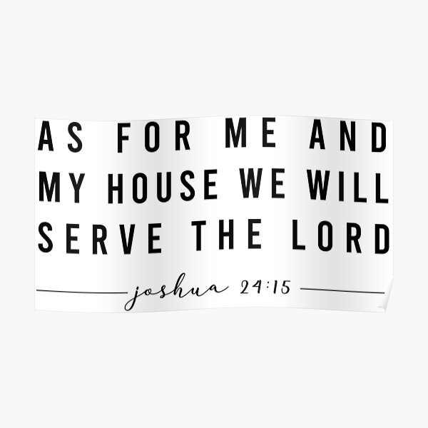 Joshua 24 15 Posters Redbubble
