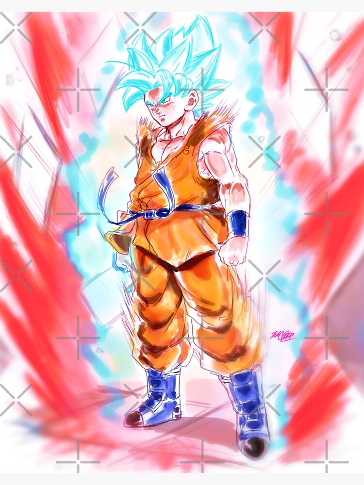 Drawing Goku Super Saiyan Blue Kaioken Times 10 