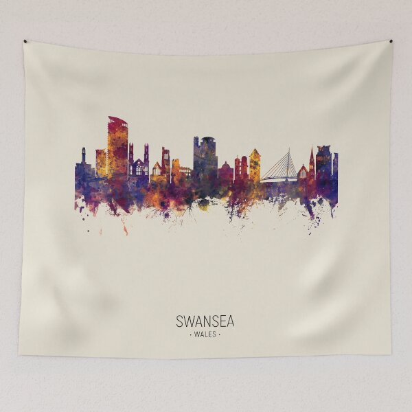 Item preview, Swansea Wales Skyline designed and sold by ArtPrints.