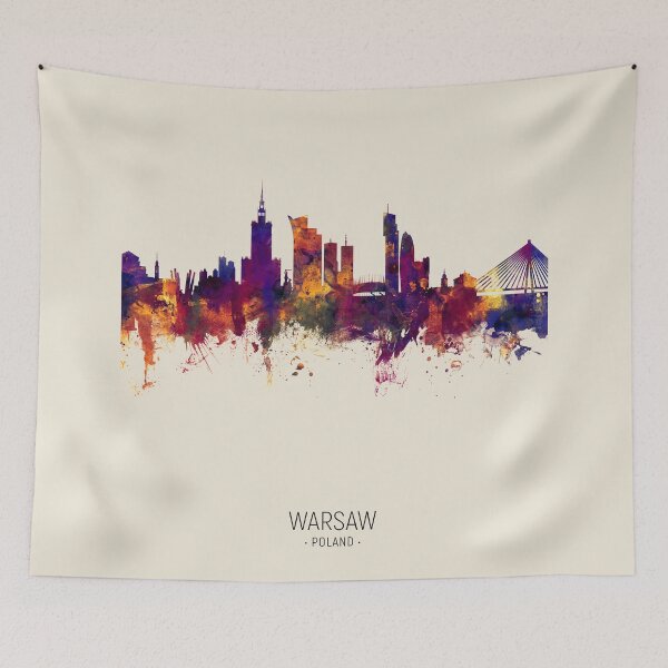 Aperçu de l'œuvre Warsaw Poland Skyline créée et vendue par ArtPrints.