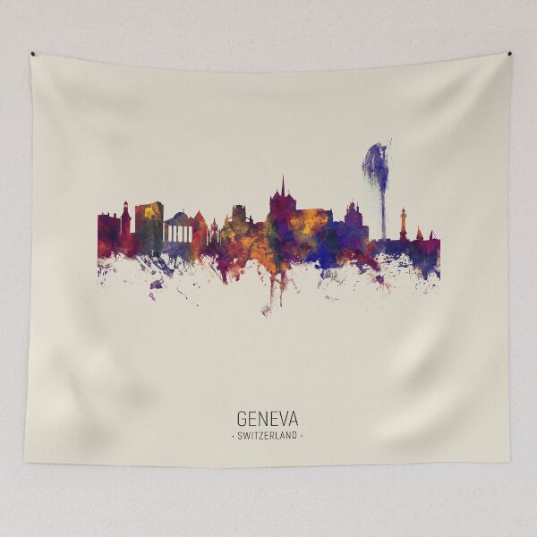 Item preview, Geneva Switzerland Skyline designed and sold by ArtPrints.