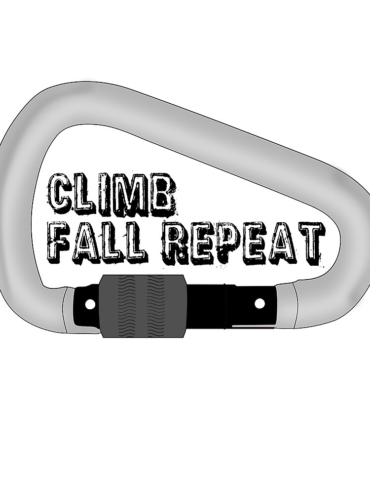 Thumbnail 3 of 3, Scarf, Sticker - Climb Fall Repeat designed and sold by StickersStore.