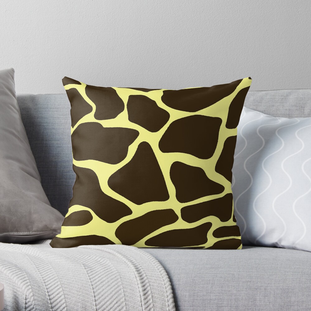 giraffe print throw pillows