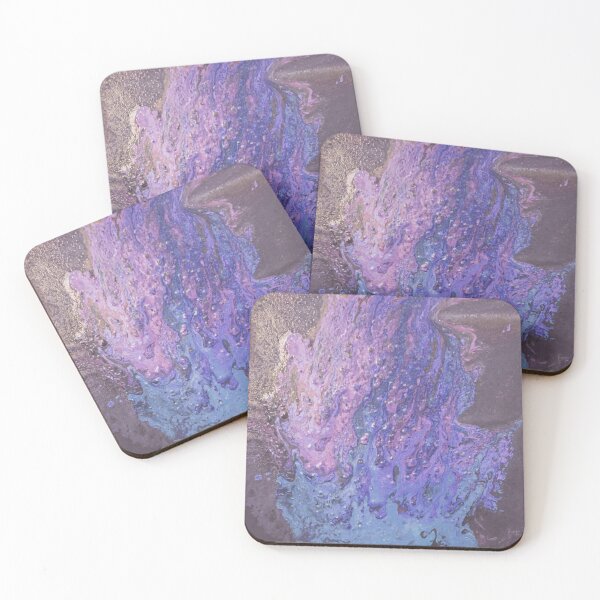 Item preview, cool ble flames, acrylic pour, blues designed and sold by myatticstudio.