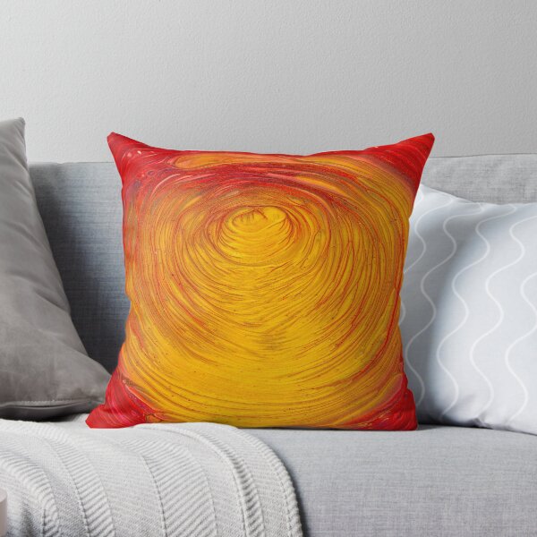 Ethereal Gold Tunnel Throw Pillow