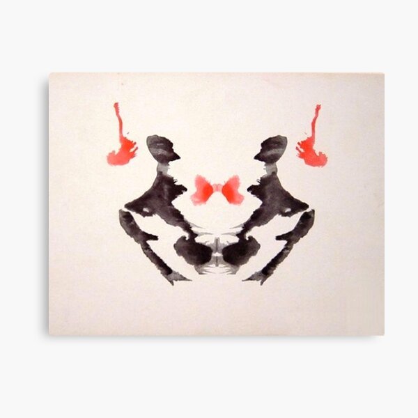 INKBLOT. Psychology, Third blot, Rorschach, inkblot test. Canvas Print
