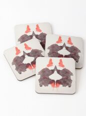 Psychology, Inkblot test, Second blot, Rorschach, inkblot test Coasters