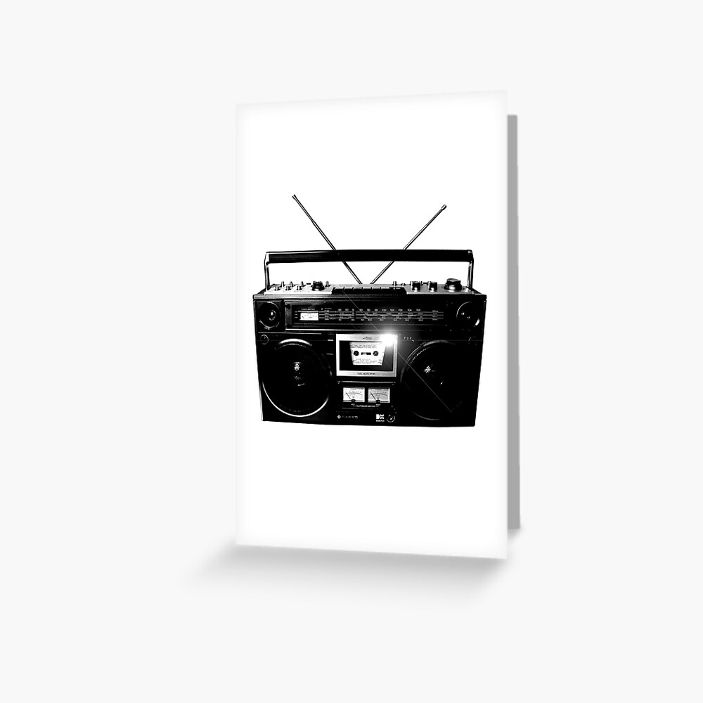 ghetto-blaster-vintage-greeting-card-by-dadawan-redbubble