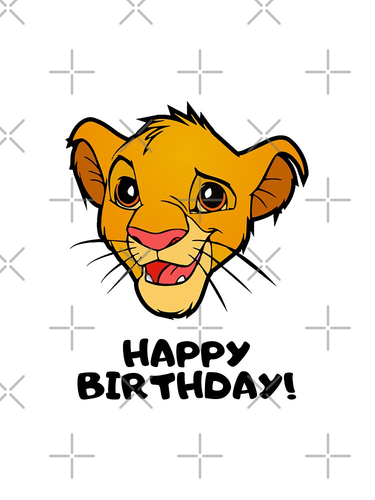 T Shirt Enfant Joyeux Anniversaire Le Roi Lion Simba Par Rotembutzian Redbubble